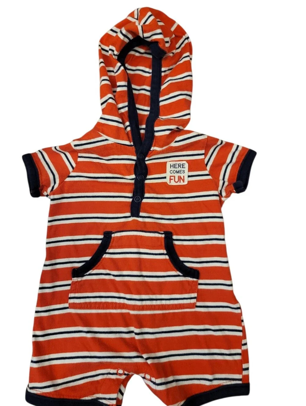 Carter's Just One You Romper Hoodie With Front Pouch Unisex Size‎ 3 Months